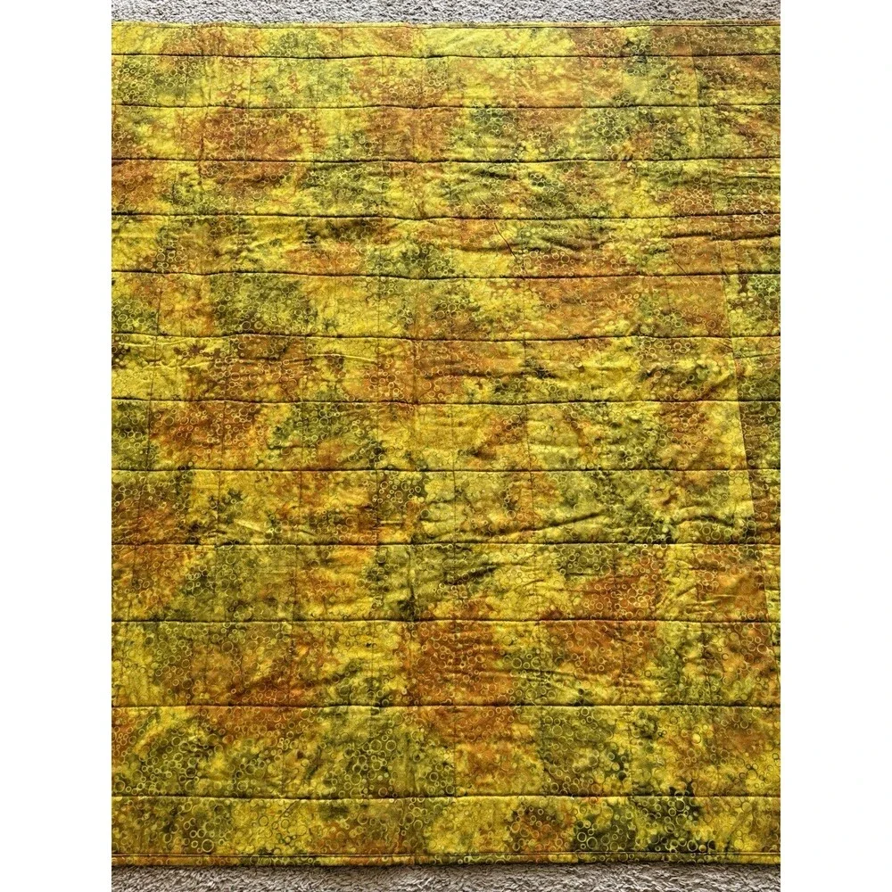Vintage Handmade Patchwork Quilt Christmas Lap Blanket/Throw Fall/Harvest 48”